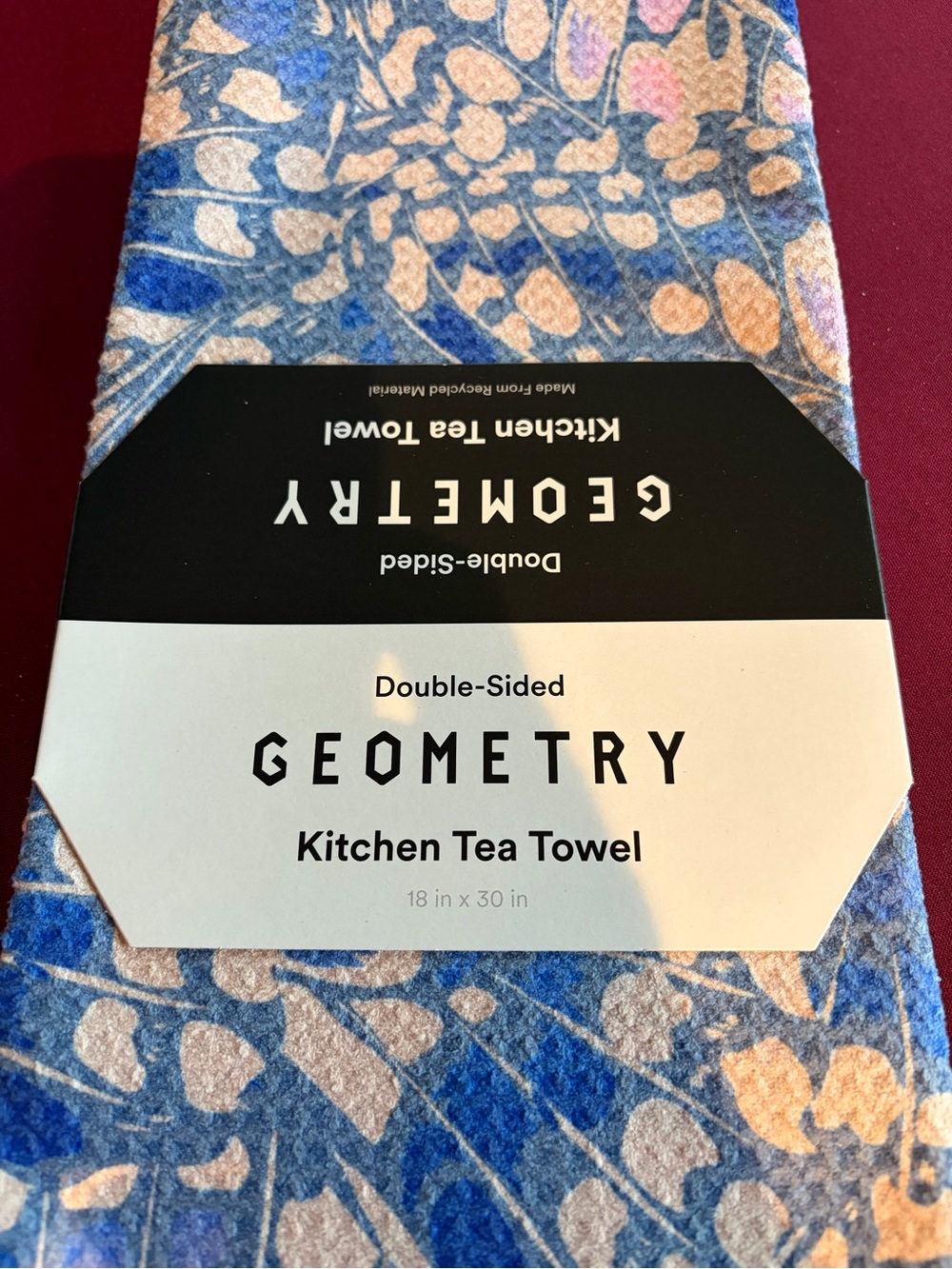 NEW! Geometry Kitchen Double Sided lavender Tea Towel - Picture 2 of 5